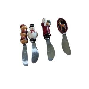 Christmas Cheese Dip Spreader 4 Piece Set